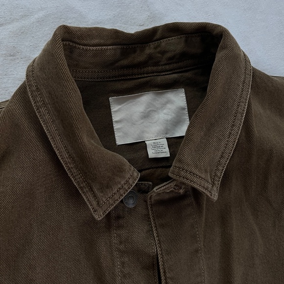 Beige Oversized Denim Jacket Unisex XL + Matching Shorts - Picture 2 of 13